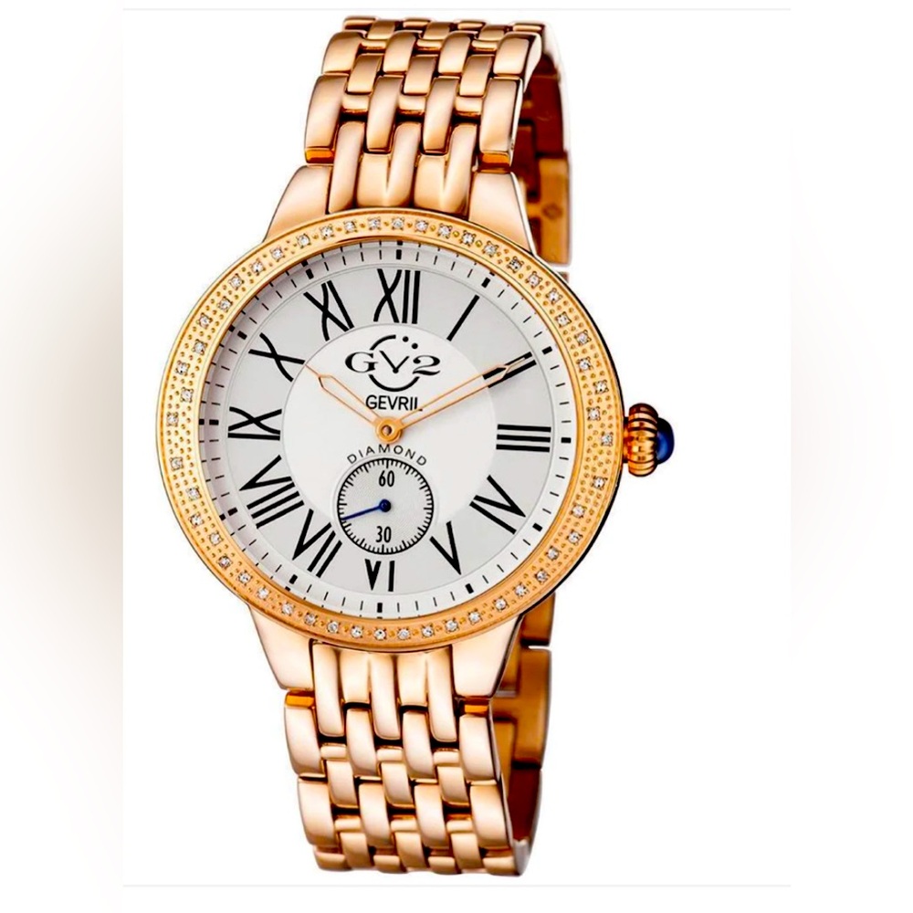 GV2 BY GEVRIL Women's Astor Rose Gold-Tone Stainless Steel Watch 40mm Watch